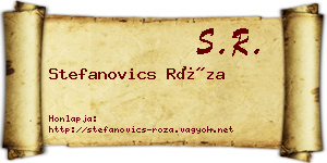 Stefanovics Róza névjegykártya