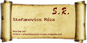 Stefanovics Róza névjegykártya