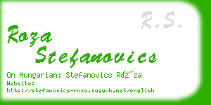 roza stefanovics business card